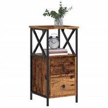 Berkfield Bedside Cabinets 2 pcs Old Wood 34x35.5x70 cm Engineered Wood