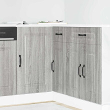 Berkfield Kitchen Base Cabinet Kalmar Grey Sonoma Engineered Wood