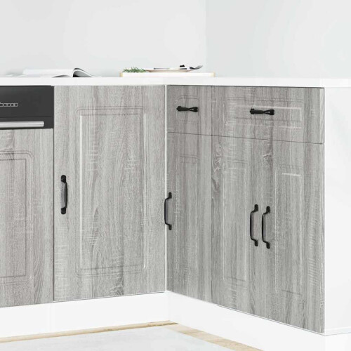 Berkfield Kitchen Base Cabinet Kalmar Grey Sonoma Engineered Wood
