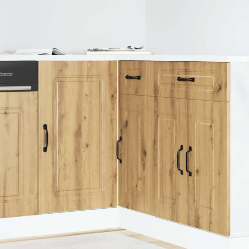 Berkfield Kitchen Base Cabinet Kalmar Artisan Oak Engineered Wood