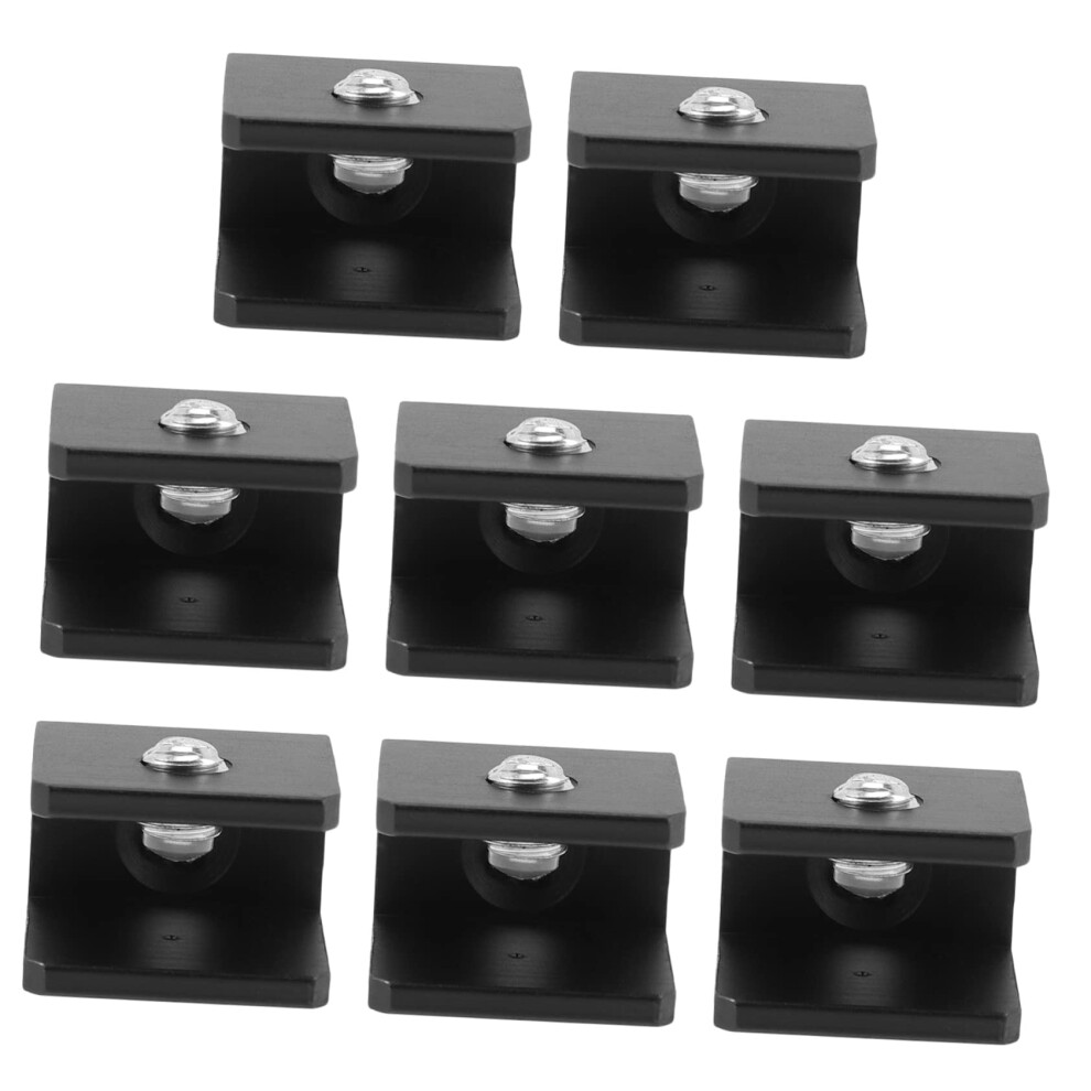 8Pcs Heavy Duty Glass Shelf Brackets Square Clamps For Bathroom Floating Shelves And Cabinets 9351714789950