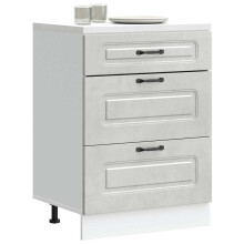 Berkfield Kitchen Base Cabinet Kalmar Concrete Grey Engineered Wood