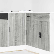 Berkfield Kitchen Base Cabinet Porto Grey Sonoma Engineered Wood