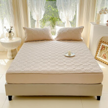 Waterproof Twin XL Mattress Protector Beige Quilted Cover, Soft Noiseless Breathable Deep Pocket Fit