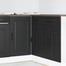 Berkfield Kitchen Base Cabinet "Kalmar" Black Engineered Wood
