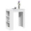Berkfield Bar Table with Racks White 95x47x103.5 cm Engineered Wood 1