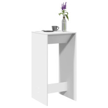 Berkfield Bar Table White 51x50x103.5 cm Engineered Wood
