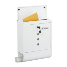 Postkasse med avisholder - minimalistisk metaldesign