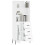 Berkfield Highboard White 69.5x34x180 cm Engineered Wood 3