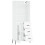 Berkfield Highboard White 69.5x34x180 cm Engineered Wood 4
