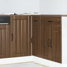 Berkfield Kitchen Base Cabinet Lucca Brown Oak Engineered Wood