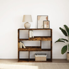 Berkfield Book Cabinet/Room Divider Smoked Oak 100x33x94.5 cm