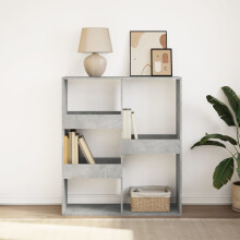 Berkfield Book Cabinet/Room Divider Concrete Grey 100x33x115 cm
