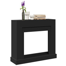 Berkfield Fireplace Surround Black 100x30x87.5 cm Engineered Wood