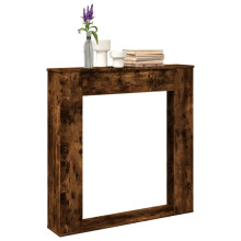 Berkfield Fireplace Surround Smoked Oak 100x20x100 cm Engineered Wood