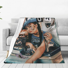Black Throw Blanket 80x60 Large Fleece Blanket All Season Cozy Soft Blanket for Couch Bed and Travel