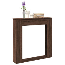 Berkfield Fireplace Surround Brown Oak 100x20x100 cm Engineered Wood