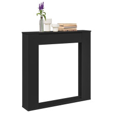 Berkfield Fireplace Surround Black 100x20x100 cm Engineered Wood