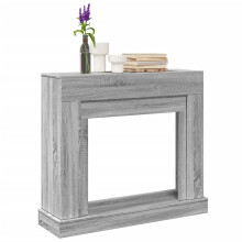 Berkfield Fireplace Surround Grey Sonoma 100x30x87.5 cm Engineered Wood