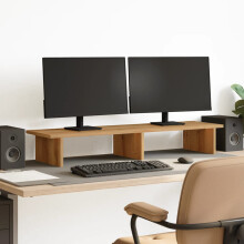 Berkfield Monitor Stand Artisian Oak 100x27x15 cm Engineered Wood