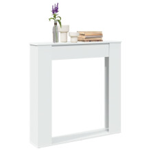 Berkfield Fireplace Surround White 100x20x100 cm Engineered Wood