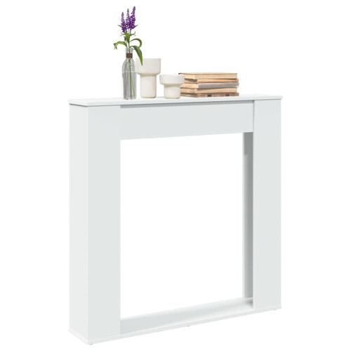 Berkfield Fireplace Surround White 100x20x100 cm Engineered Wood