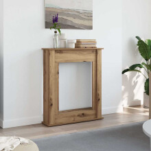 Berkfield Fireplace Surround Artisan Oak 75x20x87.5 cm Engineered Wood