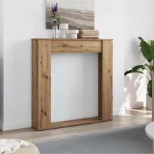 Berkfield Fireplace Surround Artisan Oak 100x20x100 cm Engineered Wood