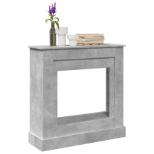 Berkfield Fireplace Surround Concrete Grey 90x30x90 cm Engineered Wood