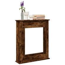 Berkfield Fireplace Surround Smoked Oak 75x20x87.5 cm Engineered Wood