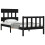 Berkfield Bed Frame without Mattress Black Small Single Solid Wood Pine 4