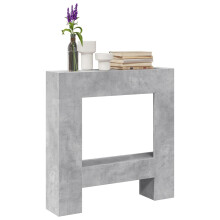 Berkfield Fireplace Surround Concrete Grey 81x18x82 cm Engineered Wood