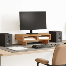Berkfield Monitor Stand Artisian Oak 50x27x15 cm Engineered Wood