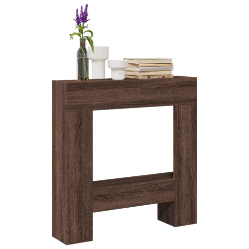 Berkfield Fireplace Surround Brown Oak 81x18x82 cm Engineered Wood
