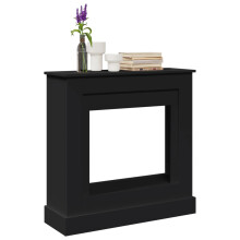Berkfield Fireplace Surround Black 90x30x90 cm Engineered Wood