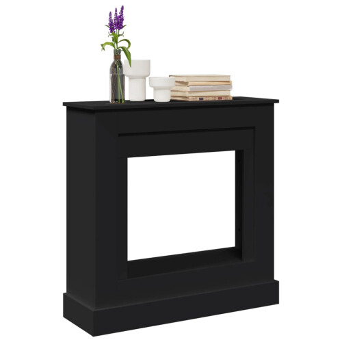 Berkfield Fireplace Surround Black 90x30x90 cm Engineered Wood