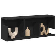 Berkfield Wall Cabinet 80x20x30 cm Black Engineered Wood