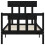 Berkfield Bed Frame without Mattress Black Small Single Solid Wood Pine 6