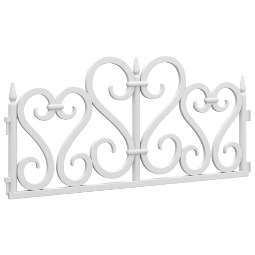 Berkfield Lawn Edgings 17 pcs White 10 m PP 2