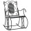 Berkfield Rocking Bench 84 cm Black Steel 2
