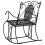 Berkfield Rocking Bench 84 cm Black Steel 5