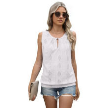 Gilet Sans Manches pour Femme Blanc XL