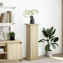 Berkfield Display Stand with Storage Sonoma Oak 31x30x90 cm Engineered Wood