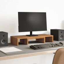 Berkfield Monitor Stand Adjustable Artisan Oak 60x24x10.5 cm Engineered Wood