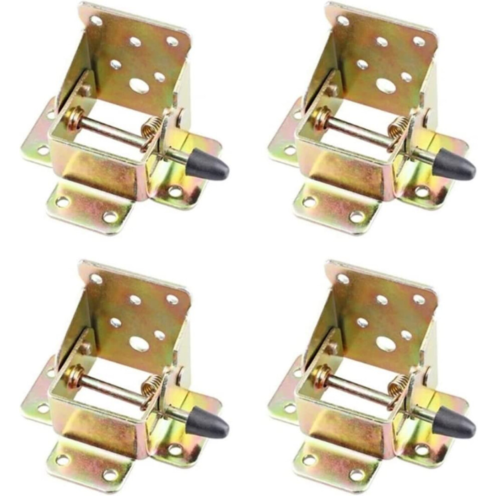 4Pcs Iron Folding Table Leg Bracket Set, Self Locking Foldable Hinge For Spacesaving Durable Support 9351714790062