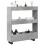 Berkfield Narrow Storage Trolley 3 Tier Concrete Grey Engineered Wood 1