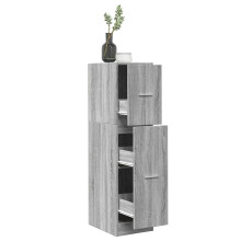 Berkfield Apothecary Cabinet Grey Sonoma 30x41x118 cm Engineered Wood