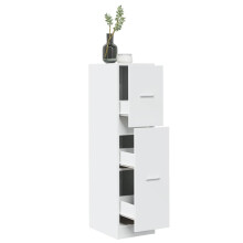 Berkfield Apothecary Cabinet White 30x41x118 cm Engineered Wood