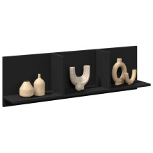 Berkfield Wall Cabinet 100x16.5x30 cm Black Engineered Wood