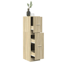 Berkfield Apothecary Cabinet Sonoma Oak 30x41x118 cm Engineered Wood